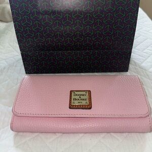 Dooney & Bourke Pink Leather Continental Wallet